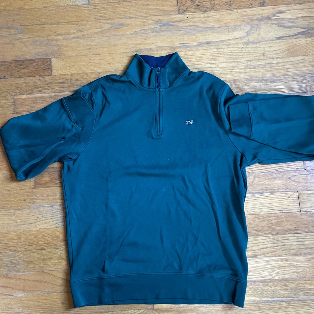 Vineyard Vines Men's Green Quarter Zip